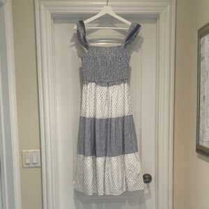 Blue and White Women’s Dress